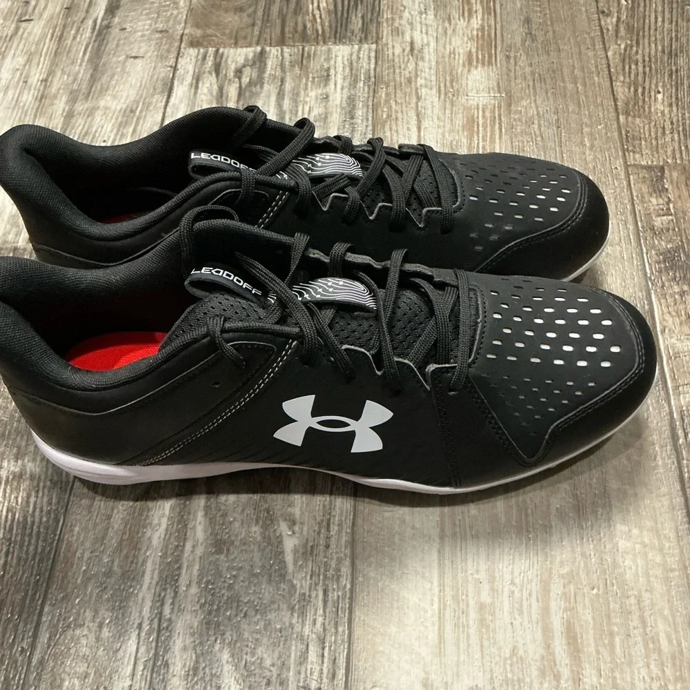 Under Armour Black and White Cleats Size 12 - Picture 3 of 11